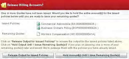 When saving the Billing Account Setup, you will see the