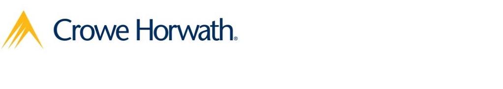 Crowe Horwath LLP Independent Member Crowe Horwath International INDEPENDENT AUDITOR S REPORT ON INTERNAL CONTROL OVER FINANCIAL REPORTING AND ON COMPLIANCE AND OTHER MATTERS BASED ON AN AUDIT OF