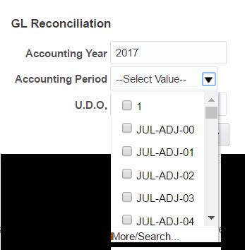 Users can type in the Accunting year (e.g. 2017) t filter data by that year. Can be used alne r with the Accunting Perid. 3.