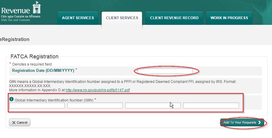 2.1.7 Enter the registration date in the format DD/MM/YYYY (i.e. current date).