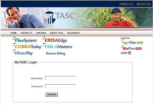 Your Username and Password After logging on to www.tasconline.