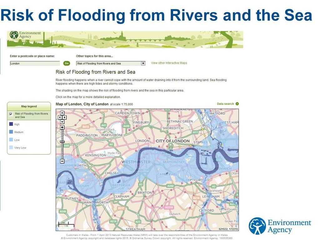 We ve been publishing flood maps since 2000 and it s our main way of communicating risk to the public.