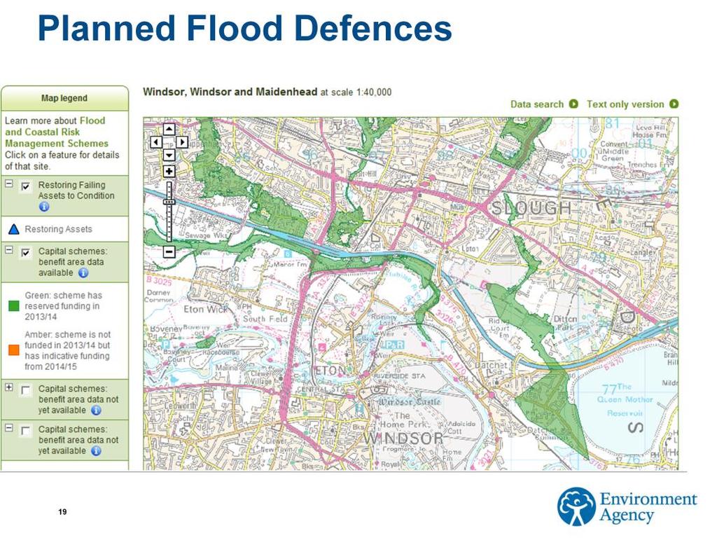 To help customers understand where we plan to work we have a dataset of where our local teams plan to construct new defences.