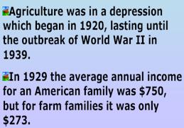 hurt land and will cause the Dust Bowl later. Throughout the 1920s, farmers suffer.