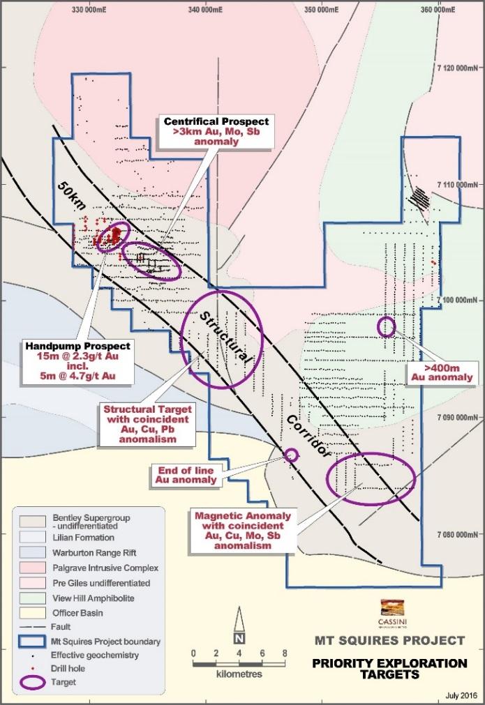 Gold Mt Squires Project Gold Project (100% CZI) Large-scale