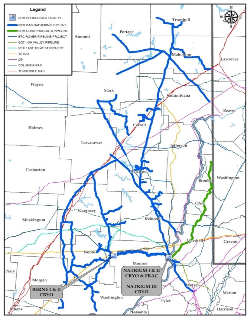 Blue Racer Midstream Overview Blue Racer Residue Outlets n Natrium Residue currently flowing into Dominion Transmission ( DTI ), Texas Eastern Transmission Company ( TETCO ), and Rockies Express