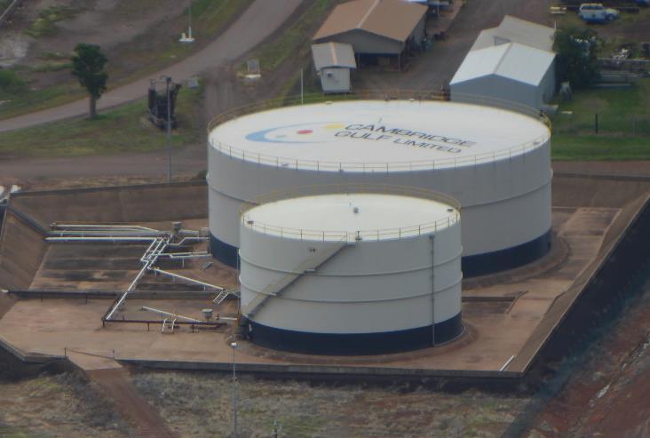 Previous oil export from Wyndham was through a smaller 30,000 barrel tank, and the larger 80,000 barrel tank to be used for the restart brings significant