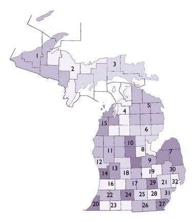 6 Help Is at Hand: New Health Insurance Tax Credits in Michigan Michigan County Locations 1 Gogebic, Houghton, Iron, Keweenaw, Ontonagon 2 Alger, Baraga, Dickinson, Marquette, Menominee 3 Chippewa,