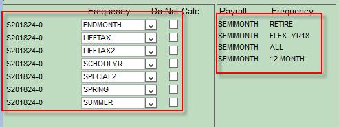 SCHEDULED FREQUENCIES: If a paycode, deduction or benefit frequency isn t scheduled, then the pay, deduct or benefit won t happen.