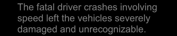 Over half of the crashes were single vehicle with the majority of these witnessed by someone (55%, n=58). Forty-five percent (n=48) were multi-vehicle crashes.