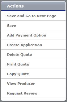 Quotes How To Create A Quote RATE CONFIRMATION 1. Review the Rate Confirmation section. (See Fig. F) 2. Click Save and Go to Next Page. 1. To view available Payment Options, click Change Payment Options Section.