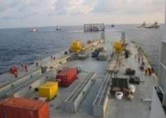 Transport large marine structures for