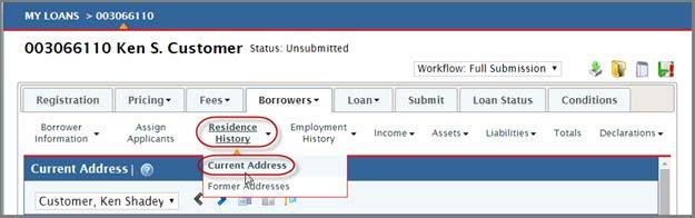 20 a. Hover over the Residence History sub-tab. b. Click on Former Addresses. c.