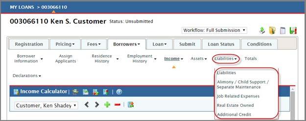 Note: Liabilities will be updated once Union Bank runs the credit report. d.