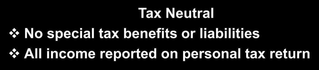Tax Treatment Of Foreign Trust Tax Neutral No special tax