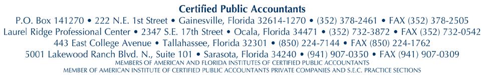 Board of Supervisors Village Center Community Development District The Villages, Florida INDEPENDENT ACCOUNTANTS REPORT We have examined the Village Center Community Development District s (the