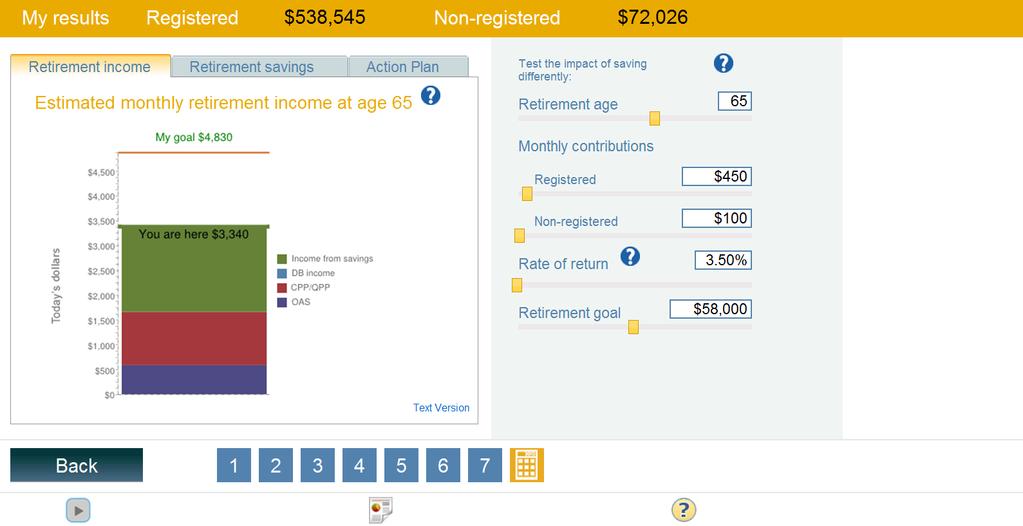 my money Retirement Planner VIDEO Determine how much you need to save now to provide you with your desired income level in retirement Adjust a number of