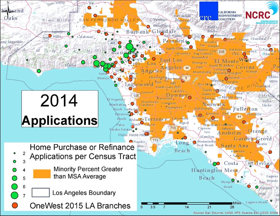 OneWest Mortgage Lending in 2014 3) OneWest REO Homes Better Maintained in White Neighborhoods: Fair Housing Advocates of Northern California investigated how well OneWest Bank maintains and markets