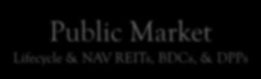 Public Market Lifecycle & NAV REITs,