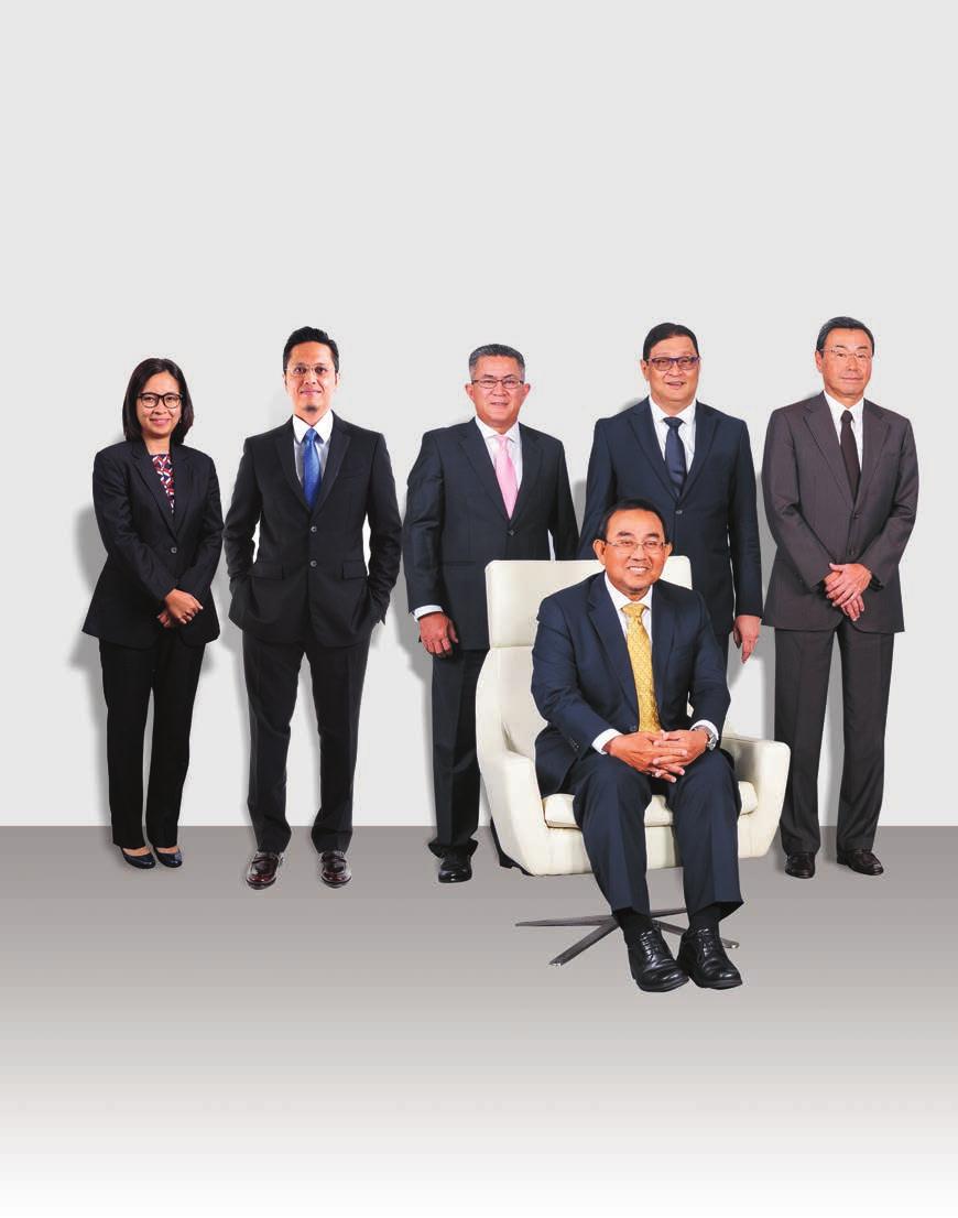 18 Board of Directors Seated from left to right: Datuk Haji Hasni Harun Independent Non-Executive Chairman Cindy Tan Ler Chin Non-Independent Non-Executive Director Standing from left to right: