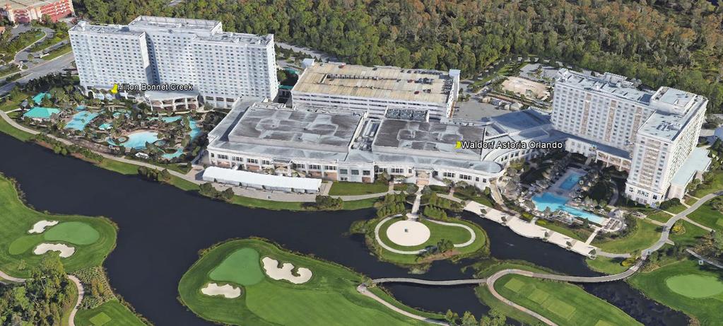 4 Future ROI Projects: Orlando Bonnet Creek: Development Rights The 1,009-room Hilton Orlando Bonnet Creek and the adjacent 502-room Waldorf Astoria Orlando feature a combined 174,000 sq. ft.