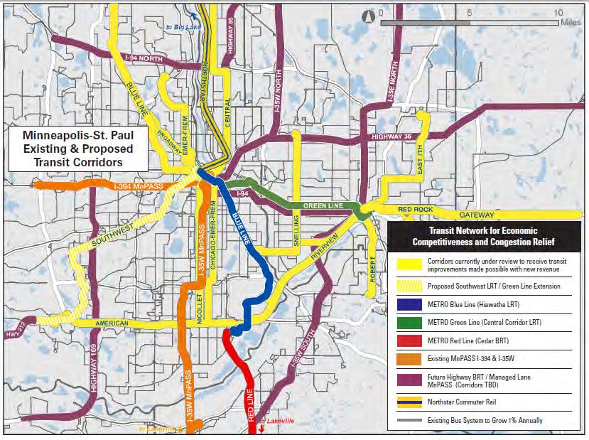Proposed Regional Transit System 2030 A regional transit system in the Minneapolis St.