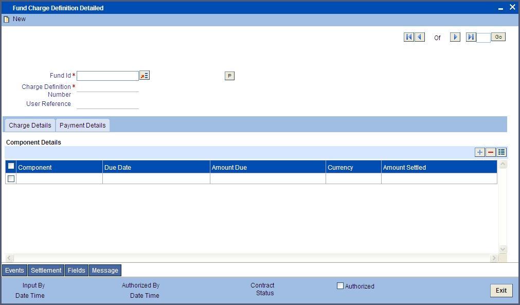 7.1.4 Payment Details Tab The details of the charges that have already been liquidated are available.