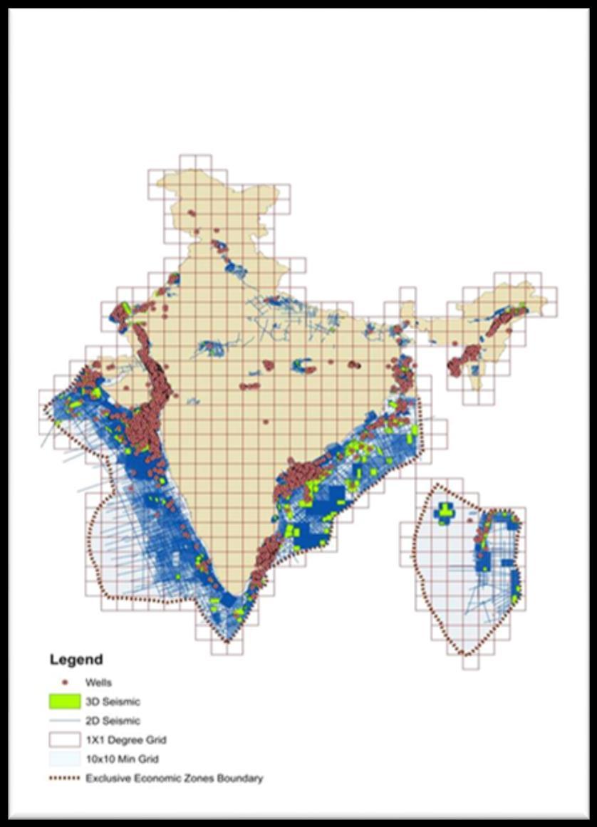 An investor friendly Open Acreage Licensing Programme (OALP) to boost domestic output Areas offered for submission of EoI under OALP 1 Degree X 1 Degree Map Data Available on NDR 1.