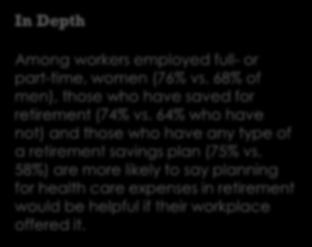 Figure 13 More than 7 in 10 workers say it would be helpful if their workplace offered education on planning for health care expenses in retirement.