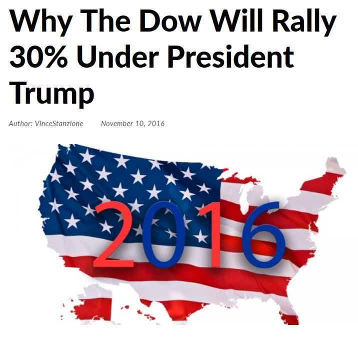 Dow 23,000 to 25,000 under first 4 years of Trump - DONE 5 Dow was