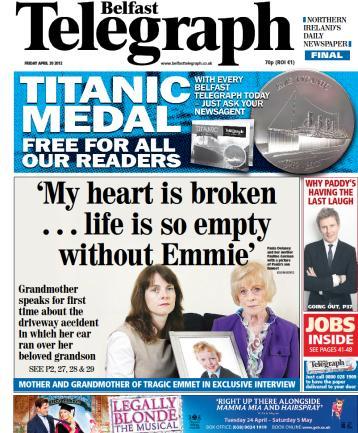 Telegraph moved to morning edition Belfast Telegraph strengthened its