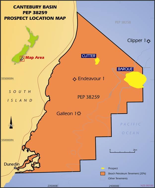 Large Gas Liquids Potential New Zealand Beach 20% Lightly explored Sub-commercial gas/condensate discovery