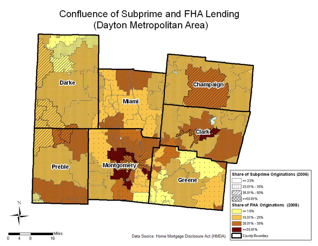 Page8 Geographic patterns of subprime and FHA originations Figure 7 Finally, we looked at the geographic patterns of subprime lending and FHA lending.