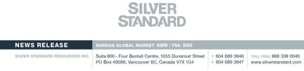 January 11, 2017 News Release 17 01 SILVER STANDARD REPORTS FOURTH QUARTER 2016 PRODUCTION RESULTS AND 2017 GUIDANCE VANCOUVER, B.C. -- Silver Standard Resources Inc.