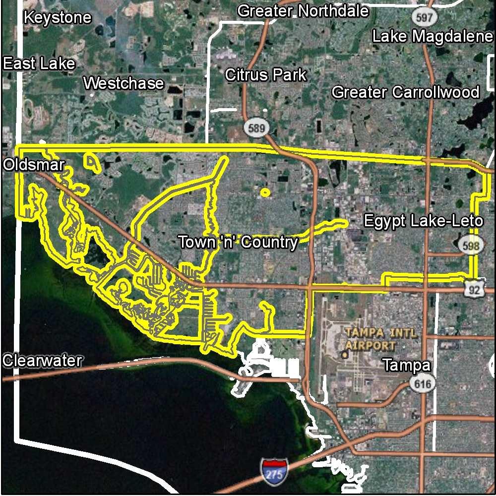 Hillsborough EAZ 6 - Town 'n' Country / Egypt Lake Tampa Bay Hurricane Evacuation Transportation Analysis 2006 Quarterly Census of Employment and Wages - 2008 Q1 Population Estimate 112,402 Percent