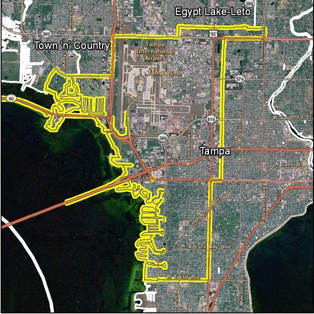 Hillsborough EAZ 13 - Westshore Tampa Bay Hurricane Evacuation Transportation Analysis 2006 Quarterly Census of Employment and Wages - 2008 Q1 Population Estimate 76,927 Percent of Employees in