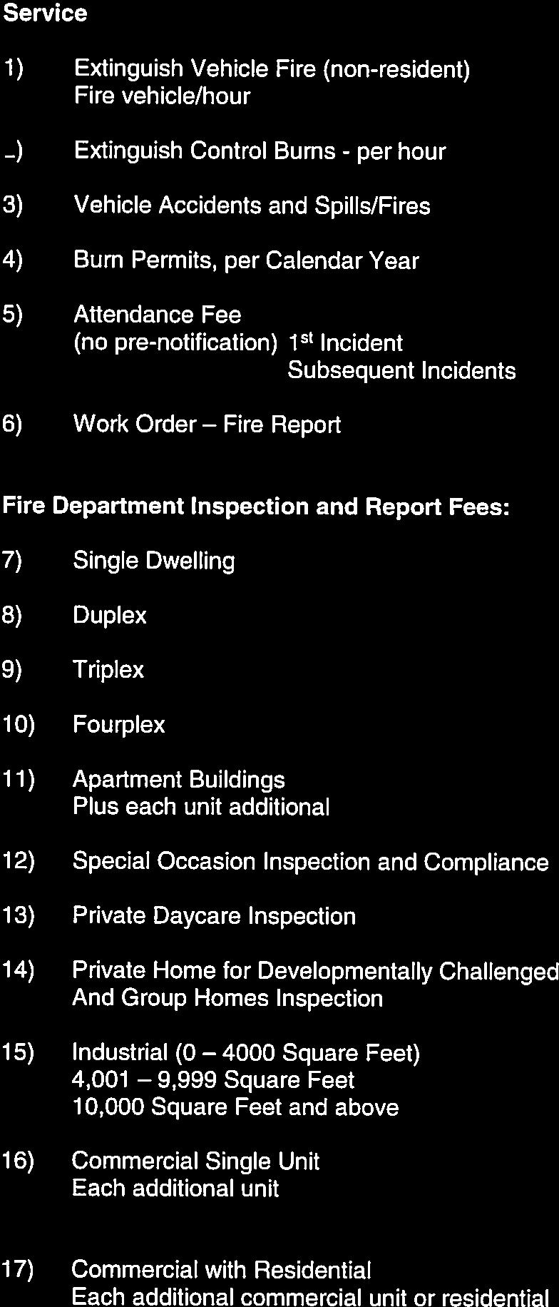 D To Corporation the Fire Department the Municipality Brighton Service 1) Extinguish Vehicle Fire (non-resident) Fire vehicle/hour Current MTO Rates 2) Extinguish Control Bums - per hour Current MTO