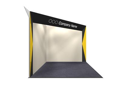 Platinum hall Rental stand B type W3000*H2700*D3000 Line color( Fascia & Side wall) (Dark gray) Point color (Gold) (2 choices) Color choice Sand beige White *The sample color might be slightly