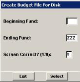 General Ledger The option Copy Budget-CTAS copies the file to your desired location (folder, flash drive or diskette) which can then be delivered or emailed to CTAS. The name of the file is CTASBUD.