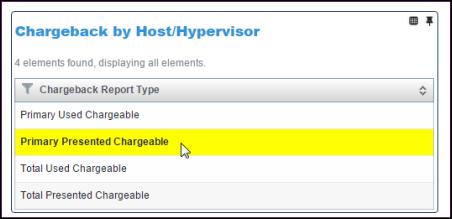 All of the chargeback reports show capacities and costs by LUN service levels. Procedure 1. To view the Chargeback by Host reports, go to Explore > Storage > More Reports > Chargeback by Host.