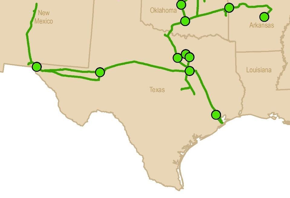 East Houston-to-Hearne Pipeline Constructing 135-mile, 20-inch refined petroleum products pipeline from East Houston to Hearne, Texas Provides incremental 85k bpd of capacity, or nearly 50% increase
