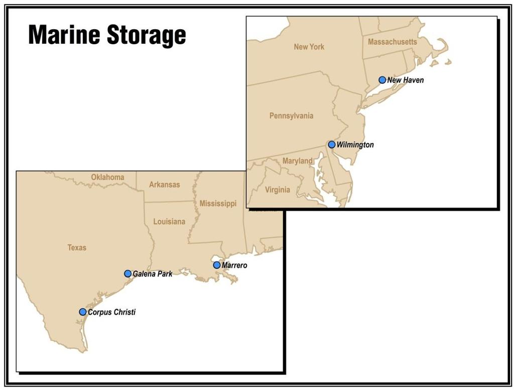 Marine Storage Segment Map 5 storage facilities with 26mm
