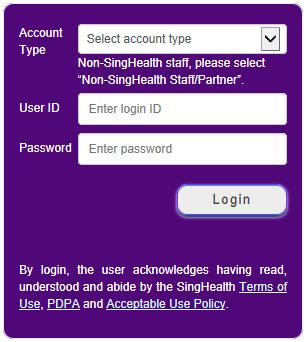 3. Account Log In & Creation for First-Time User 5 ishare is assessable to the Staff of SingHealth as well as Non-SingHealth Staff and Partners.
