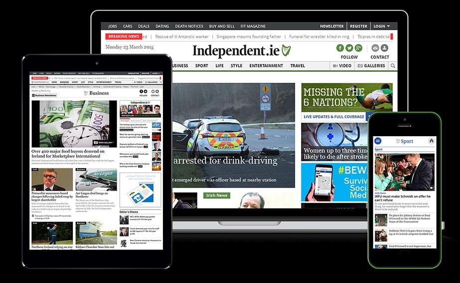 OPERATIONAL HIGHLIGHTS DIGITAL independent.ie platform strengthened its position as Ireland s No.