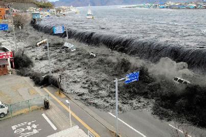 Tohoku Tsunami (in places over 37m) and resulting damage are