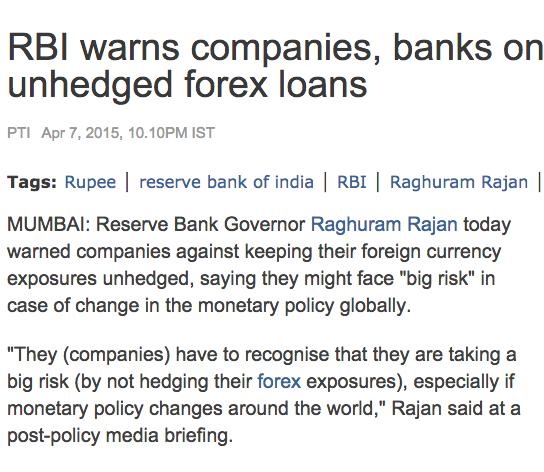 RBI Gov: Rising unhedged foreign currency exposure Ila Patnaik, Ajay Shah, Nirvikar