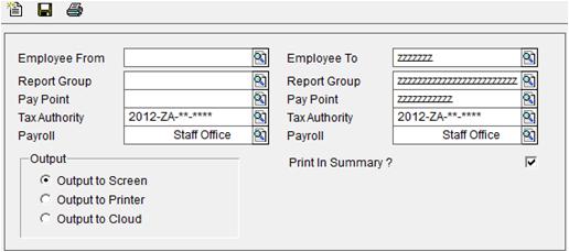 51 4.4.2 Tax Year End Guide - Preparation And Procedures For Tax Year End 2012 Tax Schedule This report contains the YTD Tax deducted and the YTD Gross Pay values.