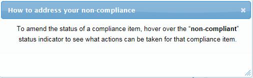 If you select the How to address non-compliance