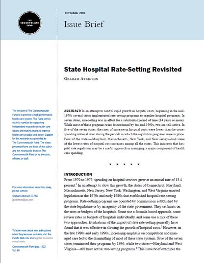 demonstration } Allows HSCRC to set hospital rates for Medicare unique to