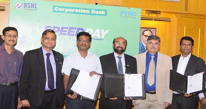 Corporation Bank ties-up with BSNL & Pyro to rollout Speed Pay Speaking by our MD & CEO Shri Jai Kumar Garg on the occasion launching of Speed Pay.